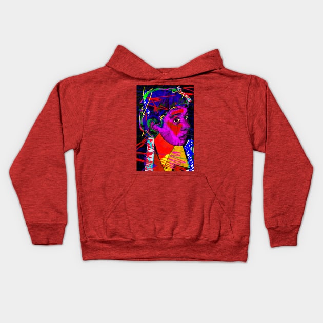 Carson McCullers and Her Colors Kids Hoodie by Exile Kings 